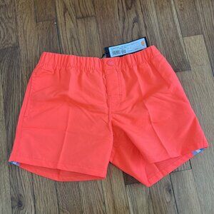Sundek Boy's Neon Fluorescent Orange Rainbow Swim Trunks Size 12